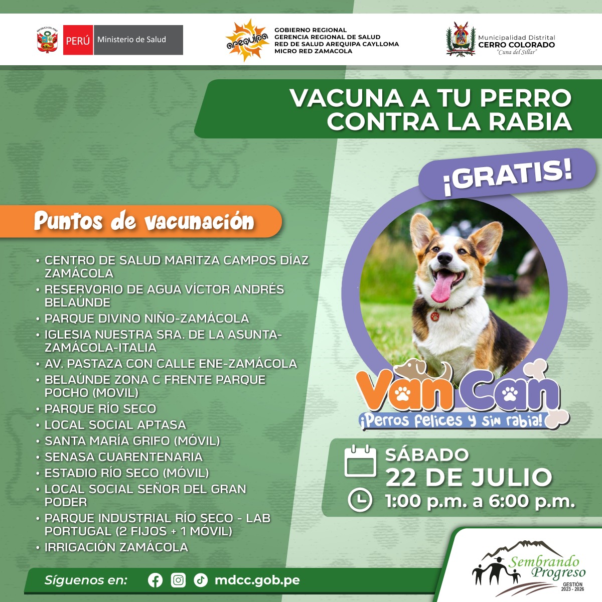 Gran Campaña de Vacunación Antirrábica Canina VANCAN 2023